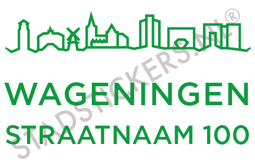 Containersticker Wageningen - Groen