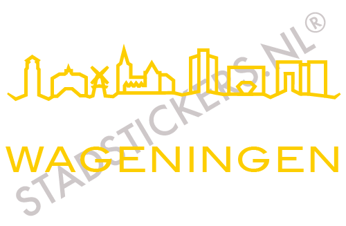 Muursticker Wageningen - Geel