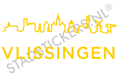 Sticker Vlissingen - Geel