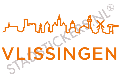 Sticker Vlissingen - Oranje