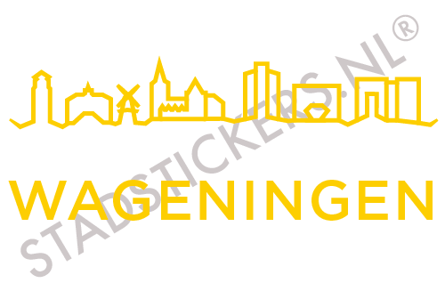 Sticker Wageningen - Geel