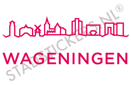 Sticker Wageningen - Roze