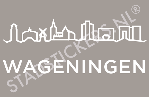 Sticker Wageningen - Wit