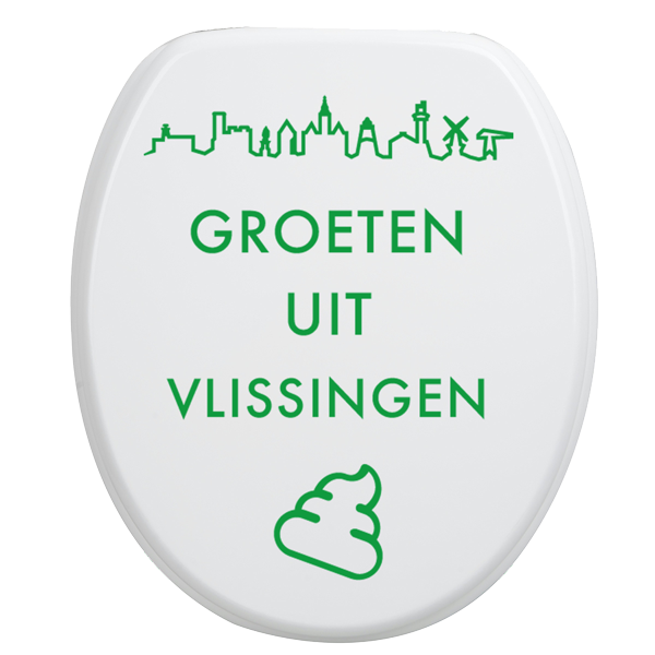 Toiletbrilsticker Vlissingen - Groen