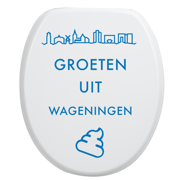 Toiletbrilsticker Wageningen - Blauw