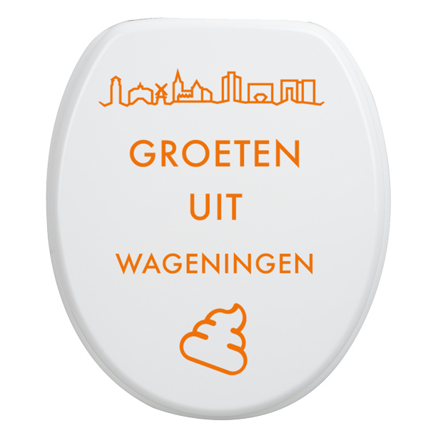 Toiletbrilsticker Wageningen - Oranje