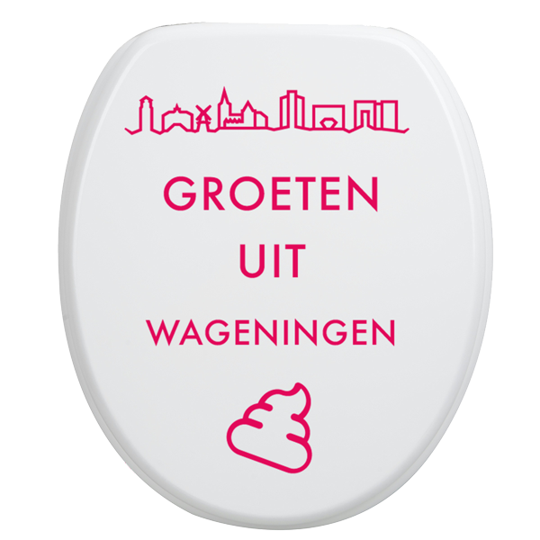 Toiletbrilsticker Wageningen - Roze