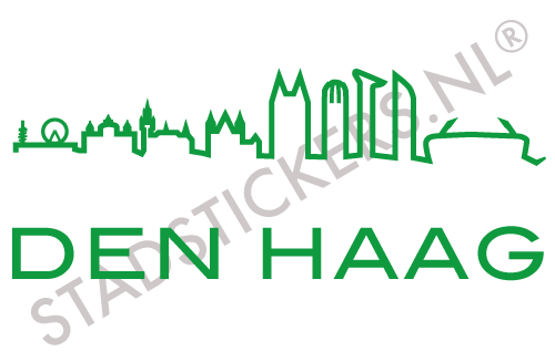 Muursticker Den Haag - Groen
