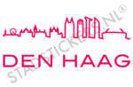 Muursticker Den Haag - Roze