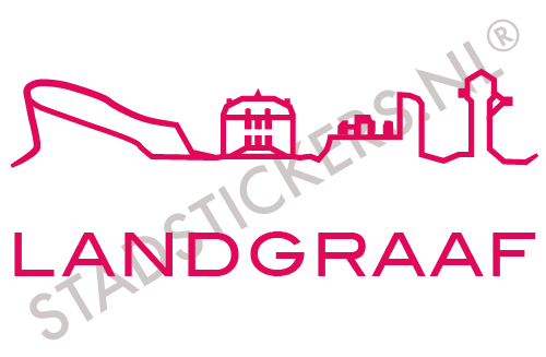 Muursticker Landgraaf - Roze