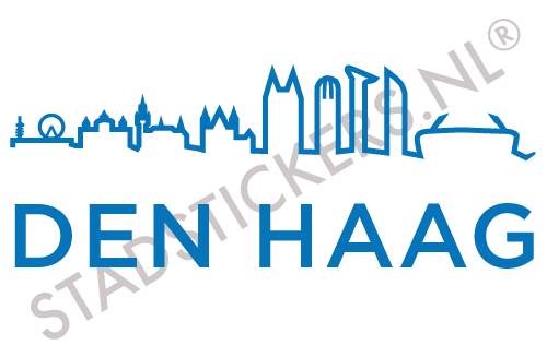 Sticker Den Haag - Blauw