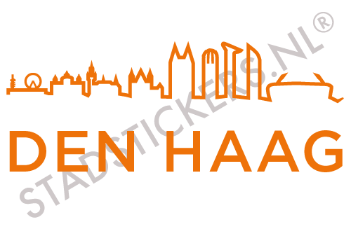 Sticker Den Haag - Oranje