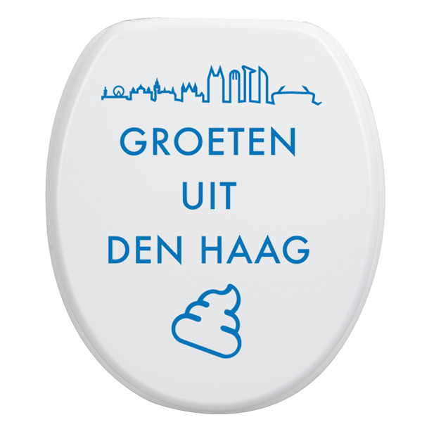 Toiletbrilsticker Den Haag - Blauw