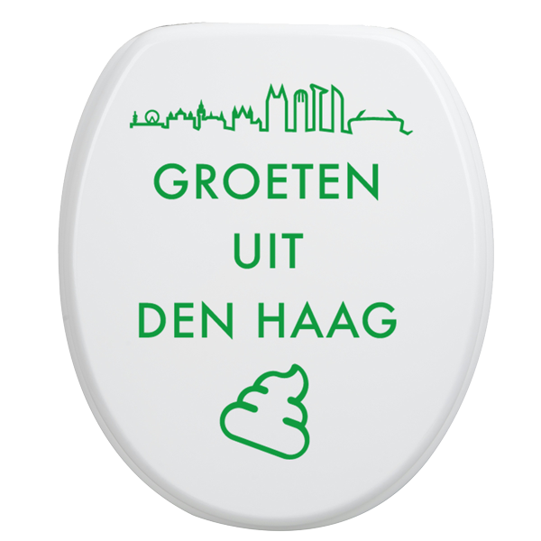 Toiletbrilsticker Den Haag - Groen