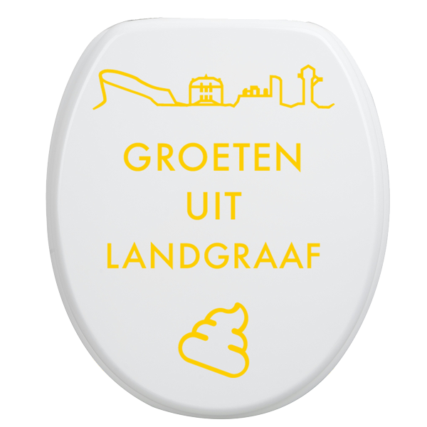 Toiletbrilsticker Landgraaf - Geel