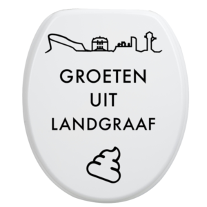 Toiletbrilsticker Landgraaf - Zwart