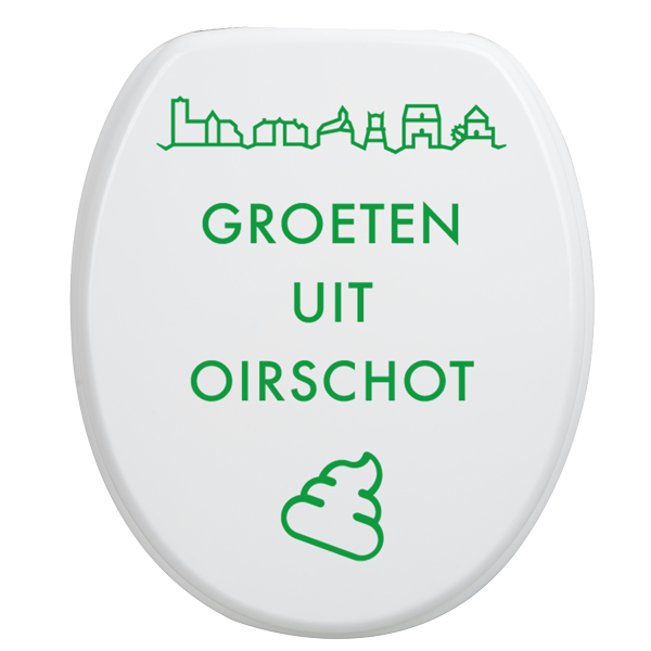 Toiletbrilsticker Oirschot - Groen