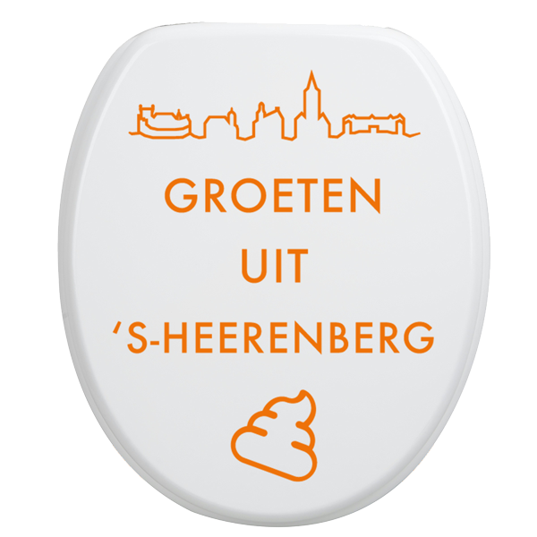 Toiletbrilsticker s-Heerenberg - Oranje