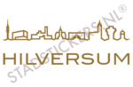 Muursticker Hilversum - Goud
