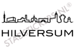 Muursticker Hilversum - Zwart