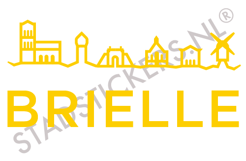Sticker Brielle - Geel