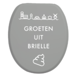 Toiletbrilsticker Brielle - Wit