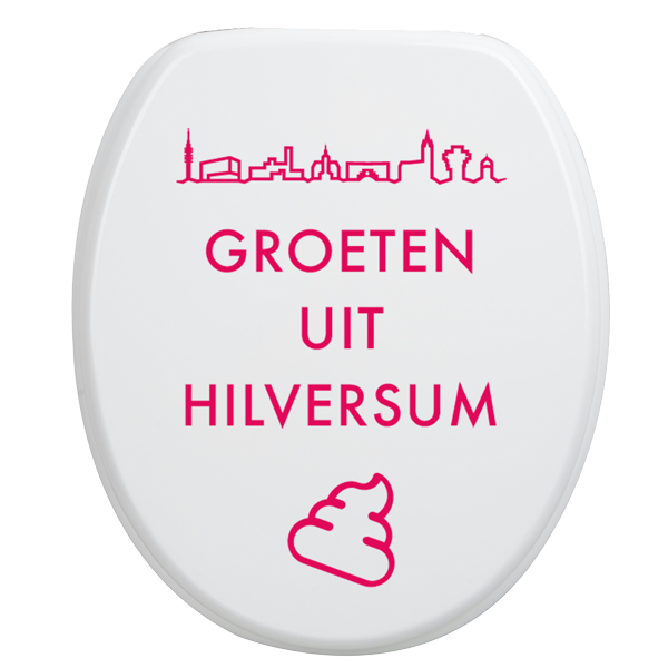 Toiletbrilsticker Hilversum - Roze