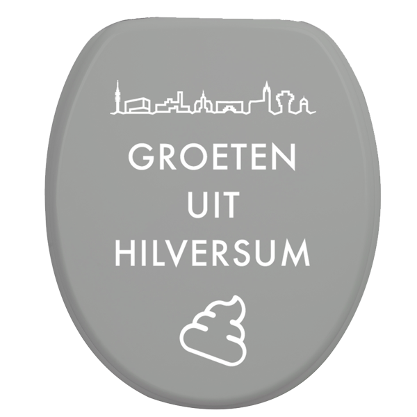 Toiletbrilsticker Hilversum - Wit
