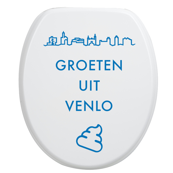 Toiletbrilsticker Venlo - Blauw