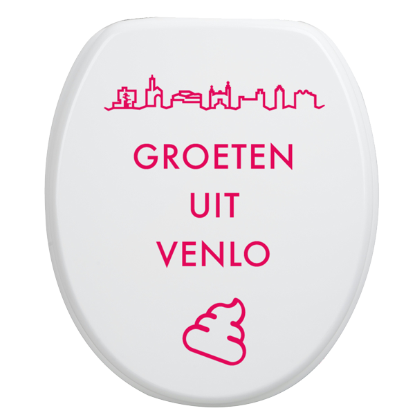 Toiletbrilsticker Venlo - Roze
