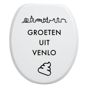 Toiletbrilsticker Venlo - Zwart