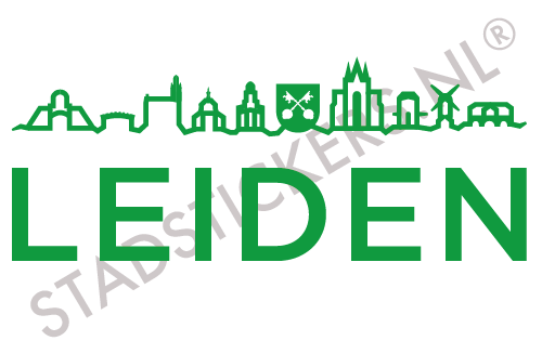 Sticker Leiden - Groen