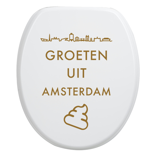 Toiletbrilsticker Amsterdam - Goud
