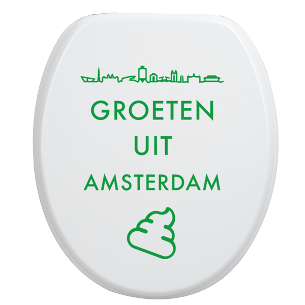 Toiletbrilsticker Amsterdam - GroenToiletbrilsticker Amsterdam - Groen