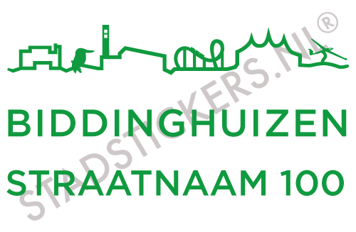 Containersticker Biddinghuizen - Groen