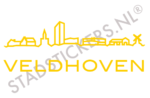 Muursticker Veldhoven - Geel