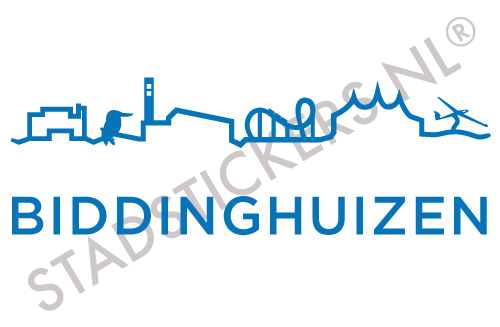 Sticker Biddinghuizen - Blauw