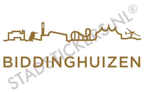 Sticker Biddinghuizen - Goud