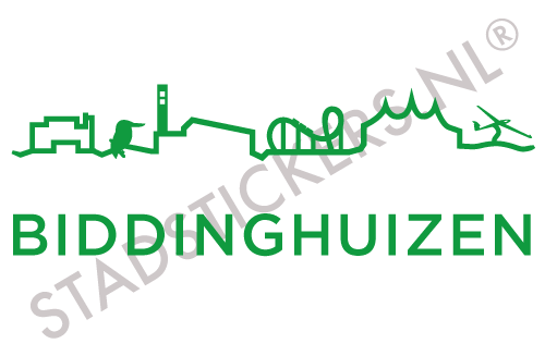 Sticker Biddinghuizen - Groen
