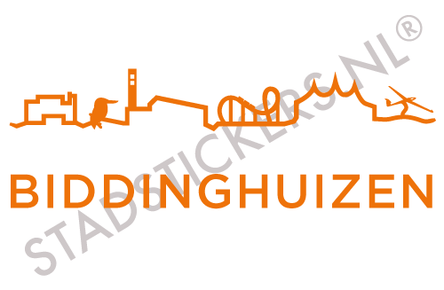 Sticker Biddinghuizen - Oranje