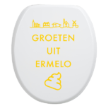 Toiletbrilsticker Ermelo - Geel