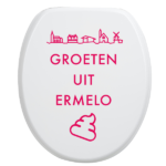 Toiletbrilsticker Ermelo - Roze