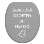 Toiletbrilsticker Ermelo - Wit
