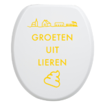 Toiletbrilsticker Lieren - Geel