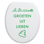 Toiletbrilsticker Lieren - Groen