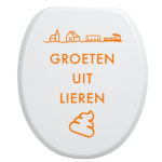Toiletbrilsticker Lieren - Oranje