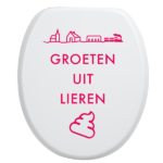 Toiletbrilsticker Lieren - Roze