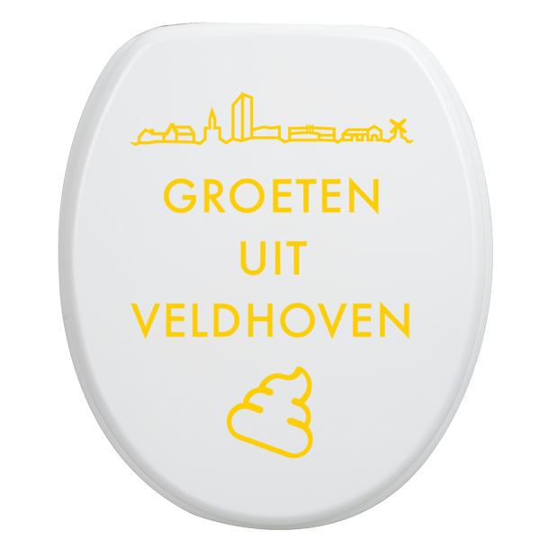Toiletbrilsticker Veldhoven - Geel