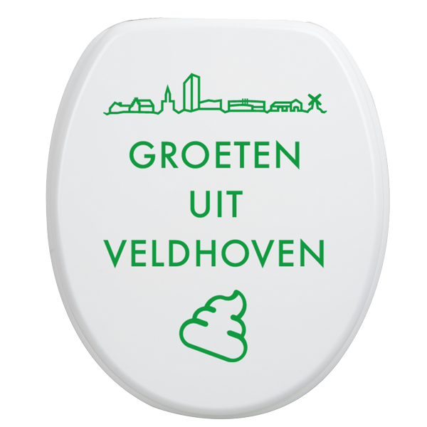 Toiletbrilsticker Veldhoven - Groen