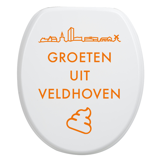 Toiletbrilsticker Veldhoven - Oranje